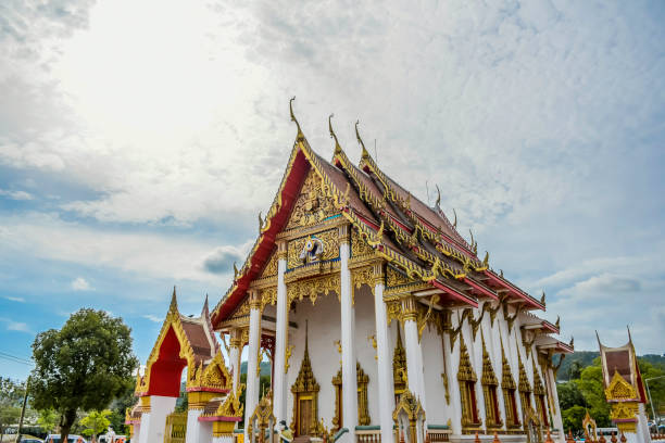 istock Beautiful Wat Chalong buddhist gold temple in Phuket thailand 2157745838