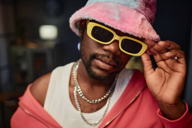 istock Black Man Wearing Trendy Sunglasses 2157752107