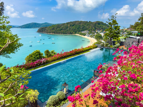 Pool view in Ao Yon Yai beach in Phuket, Thailand