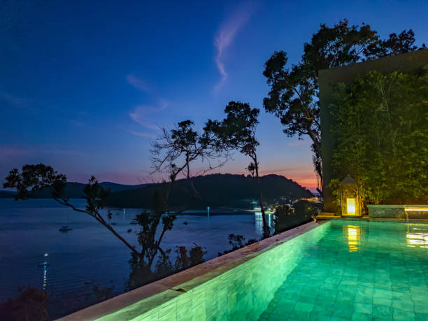 Pool view in Ao Yon beach in Phuket, Thailand, south east asia