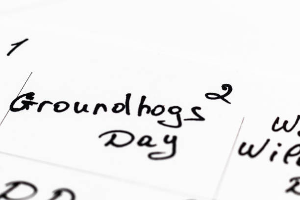 Ground hog day on a calendar Photo High quality photo