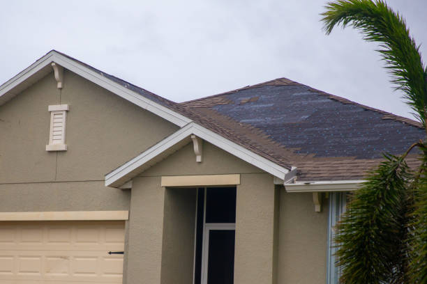 istock Damaged roof after a hurricane 2157759461