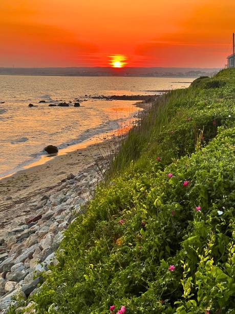 istock Scenic Coastal Sunset Beach View in Narragansett, Rhode Island 2157762962