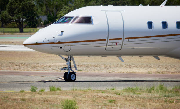 istock Nose of a Private Jet on the runway 2157764374