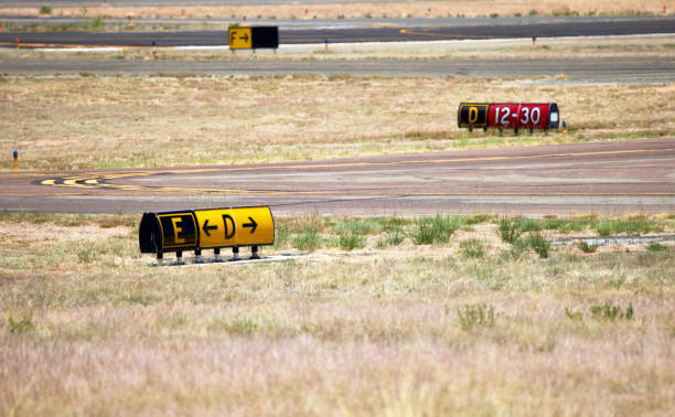istock Airport Runway and Markers 2157764468