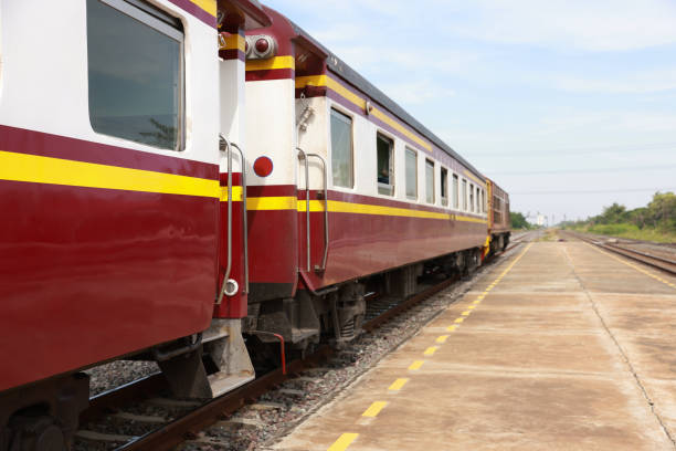 istock Freight train by Alstom locomotive at Railway Station 2157764685