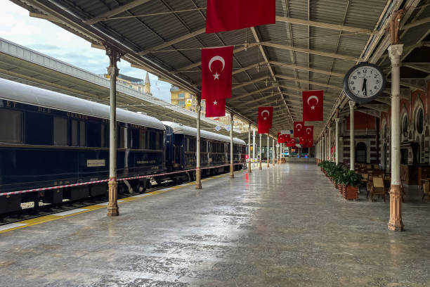Sirkeci, Istanbul, Turkey. June 6, 2024.A Nostalgic Return.Orient Express Returned to Sirkeci Train Station After Many Years.From Past to Present.After a Long Time, Orient Express Makes a Fascinating Return to Sirkeci Train Station.
