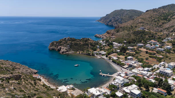 istock Volcano beach Mavra Volia on Chios island, Greece 2157774222
