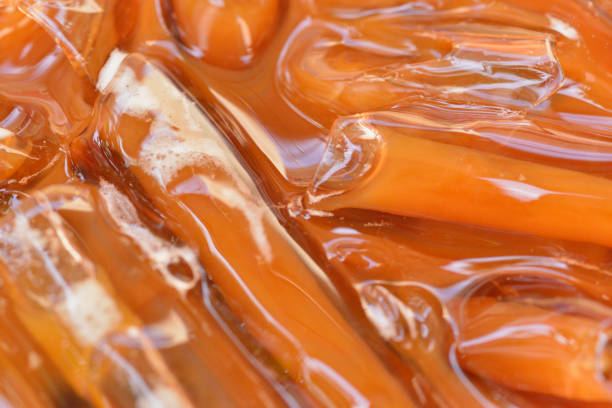 the top close-up image of Thai iced coffee and close ice tube