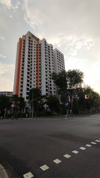 istock tall outstanding residential building at a road intersection 2157778209