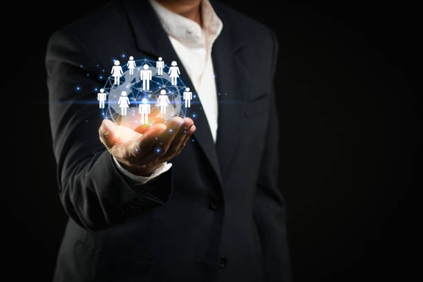 istock Customer relationship management or CRM and Human resources management recruitment employment headhunting. 2157783565