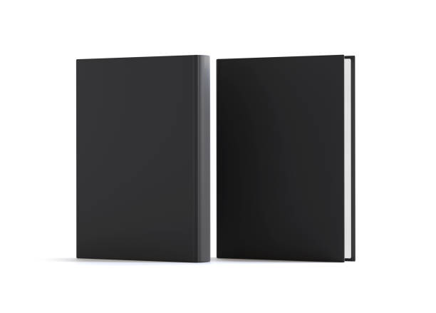 istock Black hardcover books upright on white background 2157784747