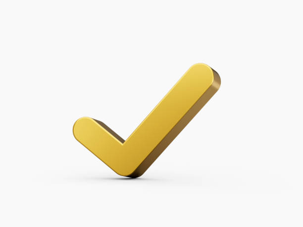istock 3d Golden Shiny Check Mark Symbol Icon Isolated On White Background 3d Illustration 2157785228