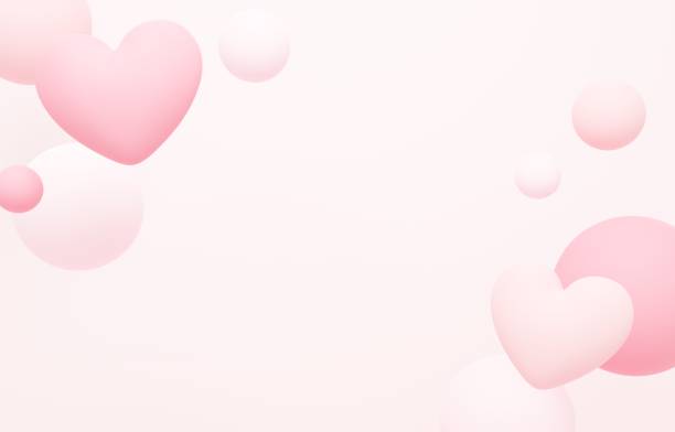 Background image of hearts and color balls