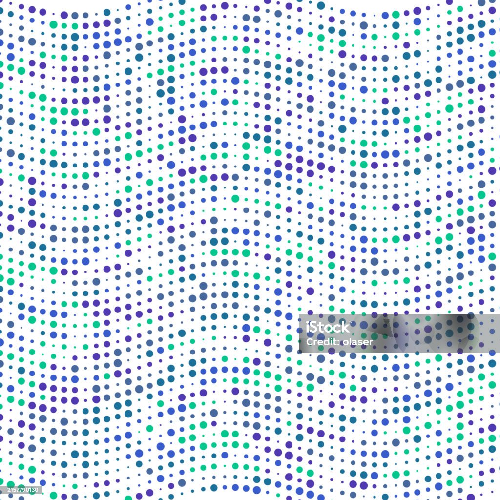 Small Solid Circles Different Colors Forming Matrix Wave Pattern Stock ...