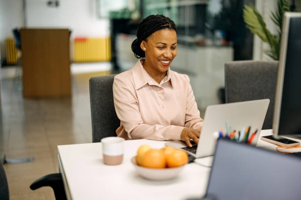 istock Woman using laptop at office 2157793915