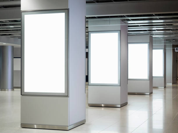 istock Media Advertisement set Blank screen display indoor Public building 2157794094