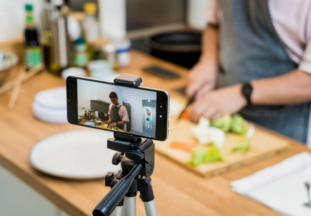 istock The chef is broadcasting live from workshop how to prepare a vegetarian lentils soup 2157801389