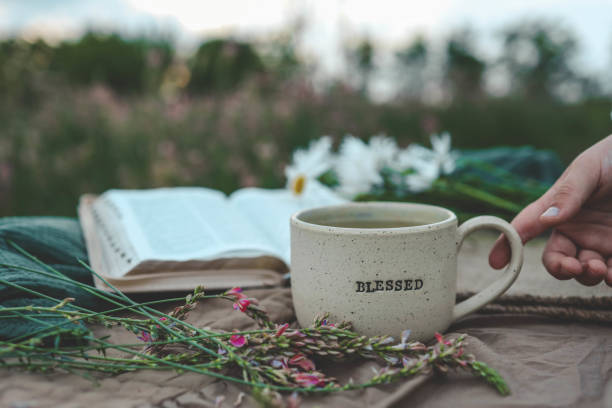 istock Cup of BLESSED in hands, good morning, Christian concept 2157801455
