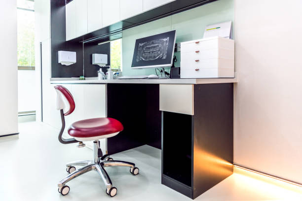 istock Teeth X-ray on computer at desk in clinic 2157803597