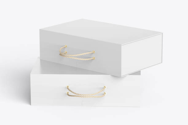 istock Carton Clothing Shopping Box 3D Rendering Isolated on White Background 2157807184