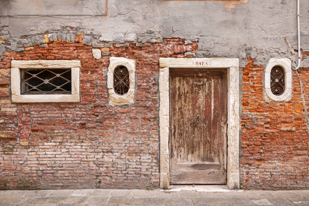 Rustic doors found along the alleyways of Venice