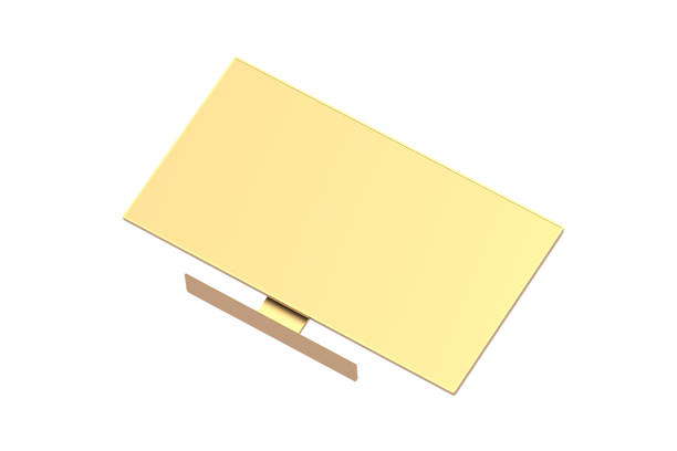 istock Golden tv isolated on white background. 3d render 2157812727