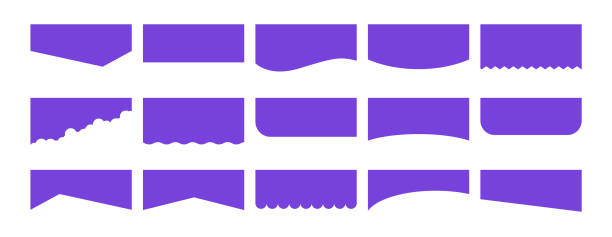 ilustrații de stoc cu antet separator pentru proiectarea paginilor web. ilustrație vectorială plată. set de șabloane cu diferite forme. bannere sau postere. conceptul de margine al site-ului web - separare