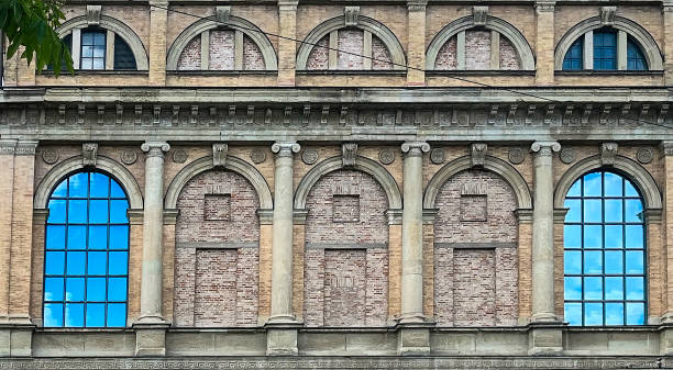 Large and open sun wall with windows pouring inside. Copy space for advertising or text