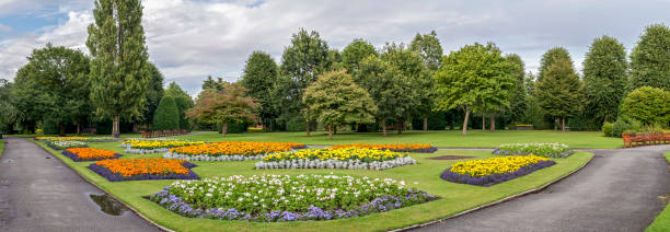 View across Grosvenor Park in the centre of Chester Chester, UK