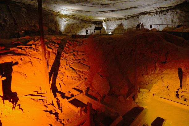 Stock photograph of the Historic Entrance at Mammoth Cave National Park in Kentucky, USA