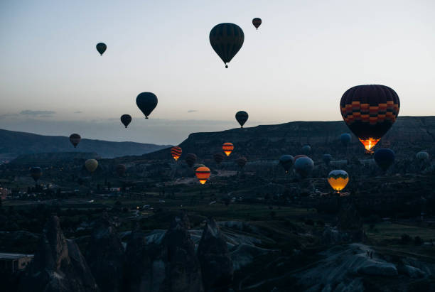 istock Turkey hot air balloons flying in Cappadocia 2157821256