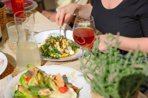 istock Enjoying Gourmet Dinner at Restaurant With Friends 2157822814