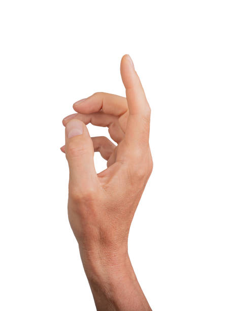 istock Touching finger pointing, hand gesturing. Clicking index finger isolated, unseen interact arm point. 2157824804