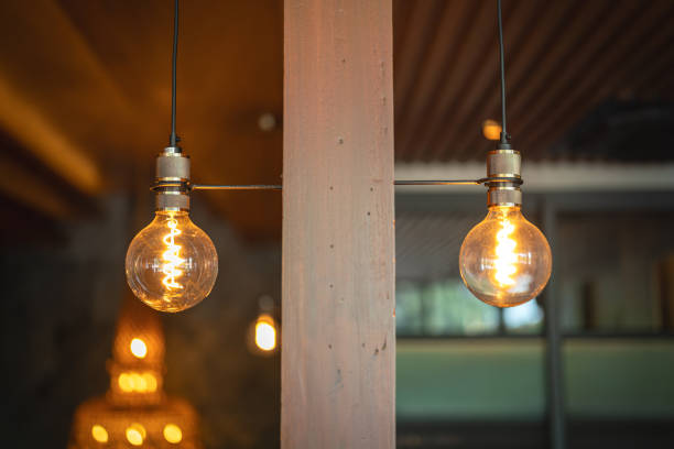 istock A classic tungsten lightbulb for interior decoration. 2157829048