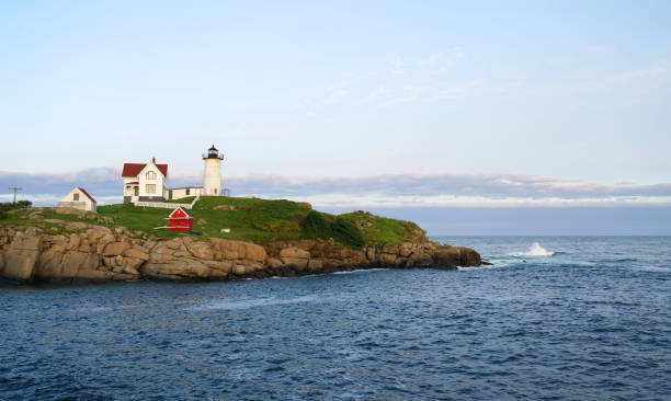 istock nubble lighthouse on the island under sunlight 2157837345
