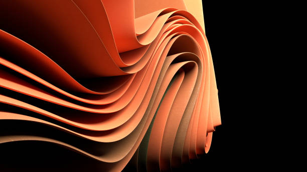 istock Reddish-colored fabrics undulate against a black background, leaving copy space on one side of the composition, creating a dynamic and elegant visual effect. 2157851224