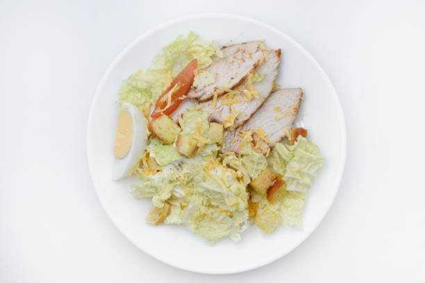 classic caesar salad close up