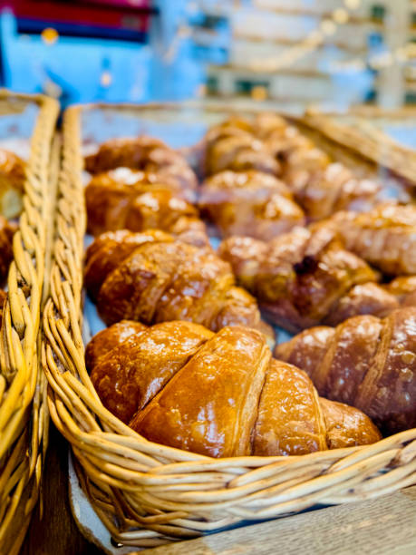 istock Croissants and Pastries in Bakery Display 2157854722