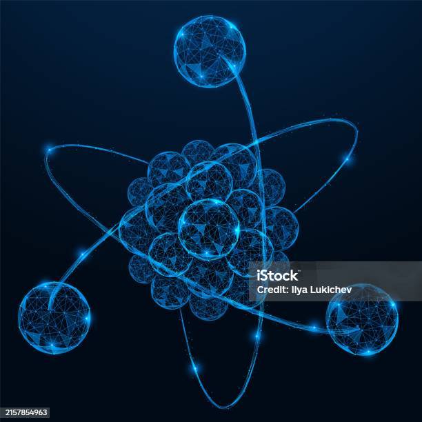 Atom Frame Atom Stock Illustration - Download Image Now - Low-Poly-Modelling, Wire ...