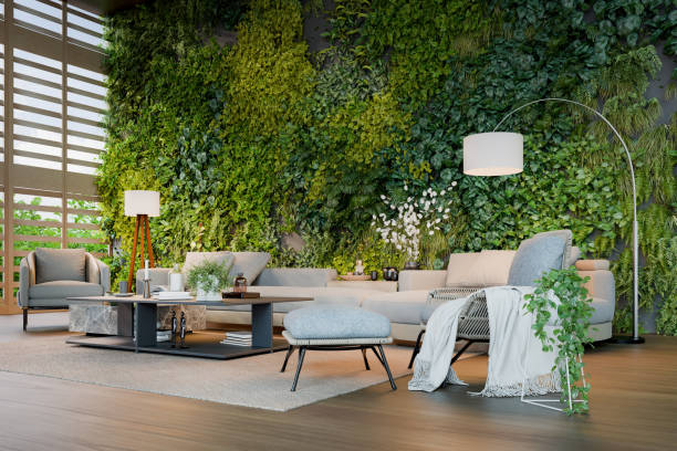 istock Living room with vertical plants 2157857318