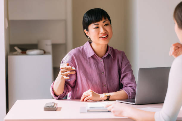 istock Professional Business Meeting Between Two Women in Office Setting 2157872734