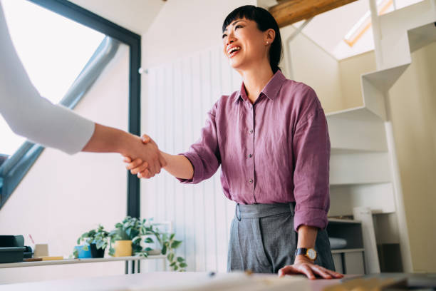 istock Successful Business Meeting with Friendly Handshake in Modern Office 2157872825