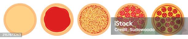 Pepperoni Making Process Process Of Making Pepperoni Pizza Stock Illustration - Download Image ...