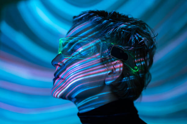 istock A woman's face glows in a vibrant close-up 2157885886