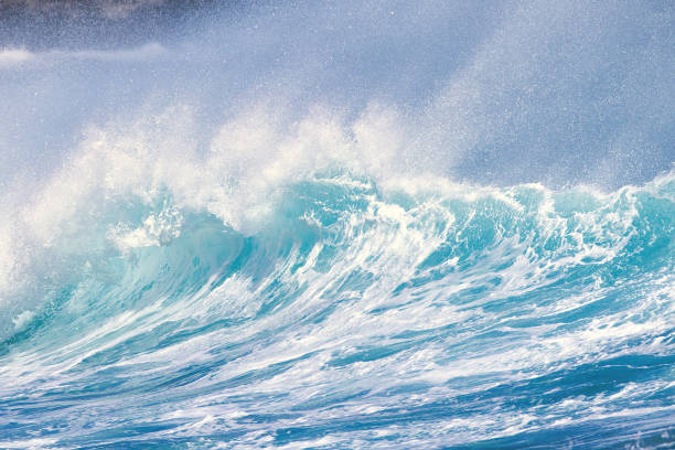 istock Frenetic motion of a breaking wave. 2157886575