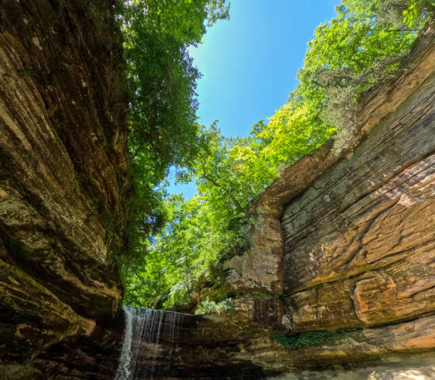 istock Waterfall in a Sandstone Canyon with Beautiful Rock Formations 2157889043