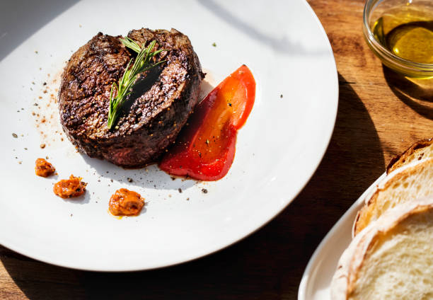 Grilled steak food