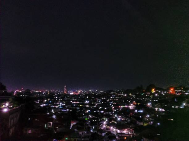 istock Night view of Semarang city, Central Java, Indonesia 2157901018