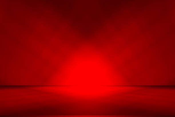 istock Wall interior background, studio and backdrops show products.with shadow from window color red . background for text insertion and presentation product 2157901429